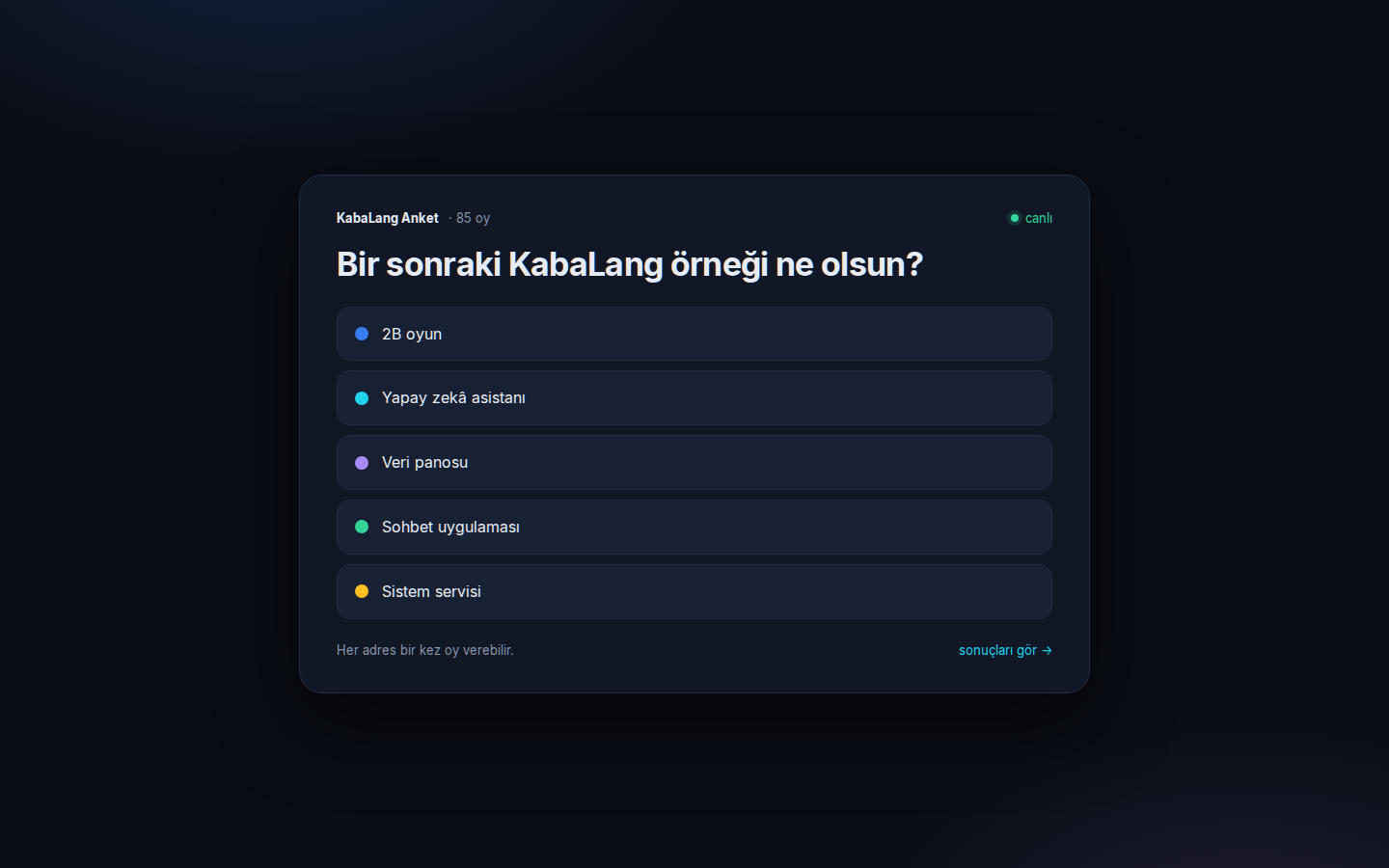 Oy ekranı